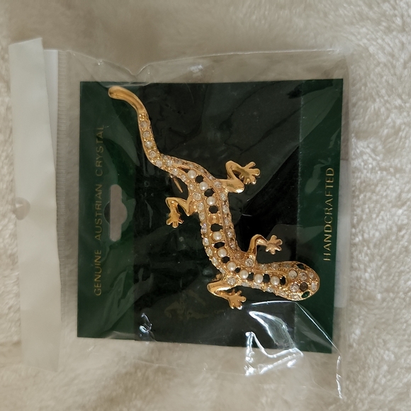Salamander Brooch Pin Pendant Goldtone NWT - Picture 10 of 16